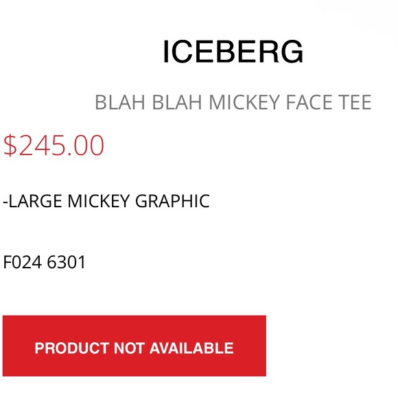 ICEBERG | Blah Blah Mickey Face Yellow Graphic T-Shirt Men’s Size Large - Picture 13 of 14